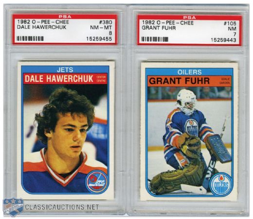 1982-83 PSA Graded Rookie Card Collection of 2 