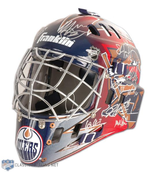 2007/08 Edmonton Oilers Team Autographed Goalie Mask