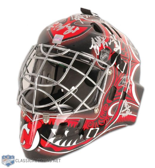 2007/08 New Jersey Devils Team Autographed Goalie Mask