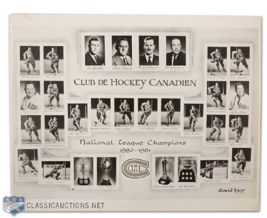  1960-61 Vintage Montreal Canadiens Team Photo Montage