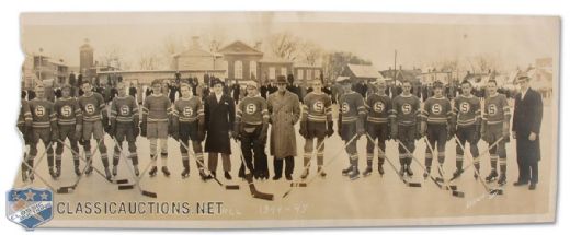 1944-45 Sorel Hockey Team Panoramic Photo