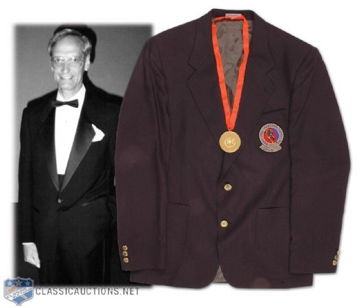 Jacques Laperriere’s Hockey Hall of Fame Blazer and Medal Collection of 3