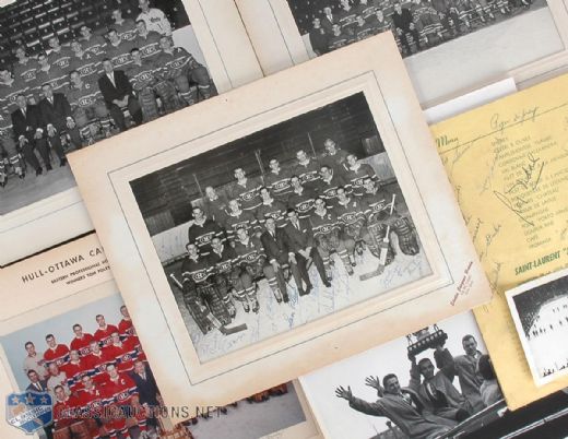 Jacques Laperriere’s Junior Hockey Original Photo and Program Collection of 14