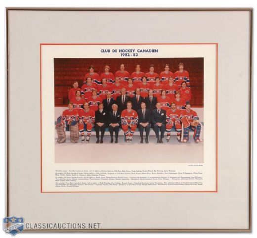 Jacques Laperriere’s 1982-83 Montreal Canadiens Team Photo