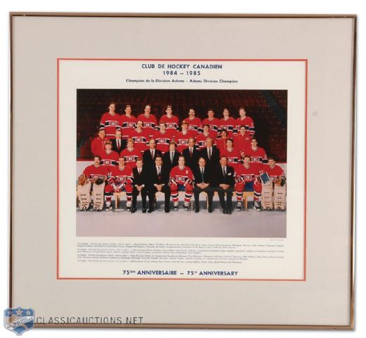Jacques Laperriere’s 1984-85 Montreal Canadiens Team Photo