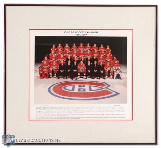 Jacques Laperriere’s 1996-97 Montreal Canadiens Team Photo