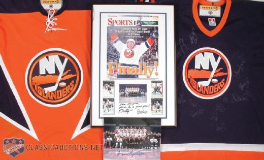 Jacques Laperriere’s  New York Islanders Memorabilia Collection of 4