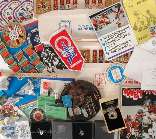 Dr. Ernie Lewis’ Massive World Championships Program and Puck Collection
