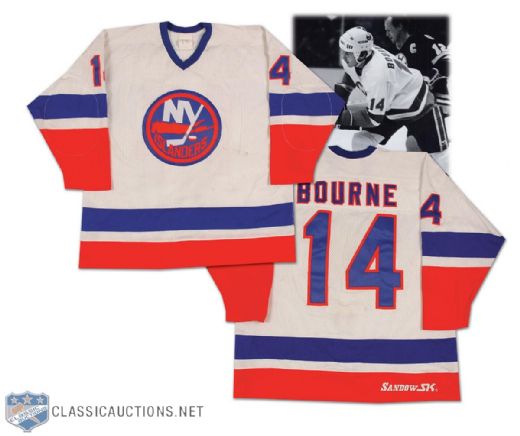 Bob Bourne’s 1982 Photo Matched Game Used New York Islanders Jersey