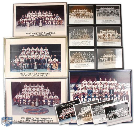 Bob Bourne’s New York Islanders Original Team Photo Collection of 16