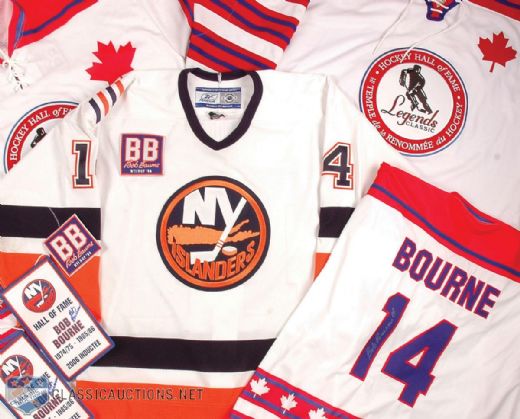 Bob Bourne’s New York Islanders Hall of Fame and Legends of Hockey Collection of 7
