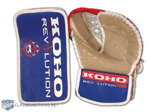 1995-96 Patrick Roy Worn Montreal Canadiens Goalie Gloves