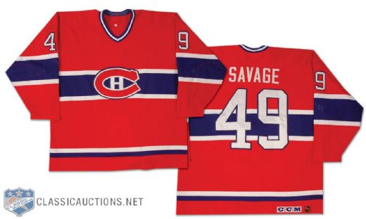 1994 Brian Savage Montreal Canadiens Game Worn Jersey