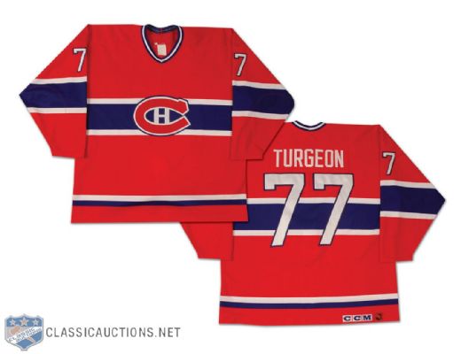 1990s Pierre Turgeon Montreal Canadiens Game Worn Jersey