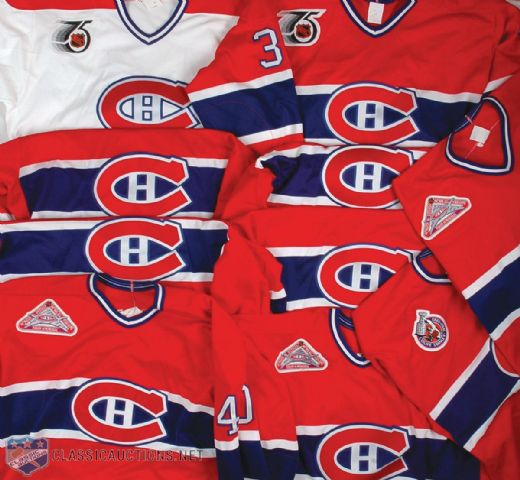 1991-93 Montreal Canadiens Team Issued Jersey Collection of 10