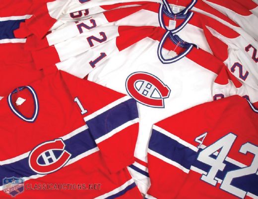 Original Team Issued 1980s and 1990s Montreal Canadiens Jersey Collection of 11