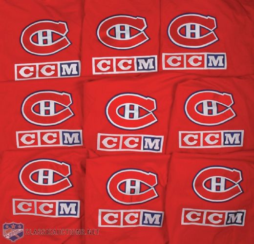 1990s Montreal Canadiens Red Practice Jersey Collection of 24