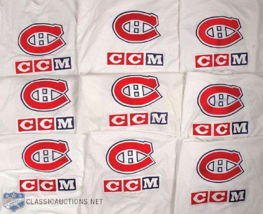 1990s Montreal Canadiens White Practice Jersey Collection of 25