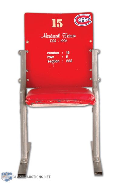 Montreal Forum Red Single Seat Collection of 2