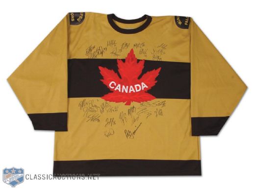 2004 World Cup Team Canada Signed Winnipeg Falcons Jersey