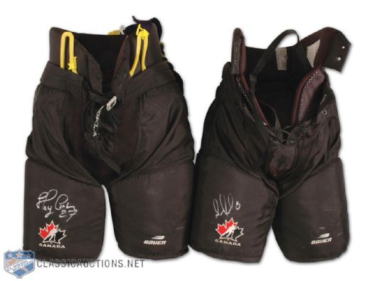 Shayne Corson & Mark Recchi Game Worn Team Canada Pants, Helmets and Gloves