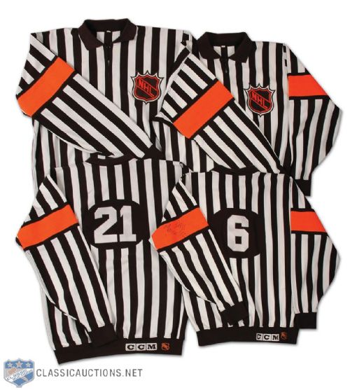 2000s NHL Referee Game Worn Sweater Collection of 2