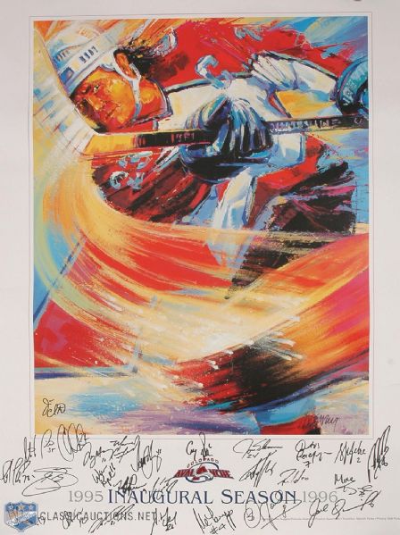 1996 Colorado Avalanche Inaugural Season Autograph Collection of 2