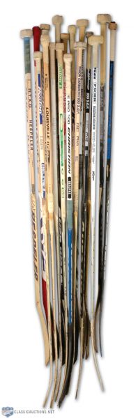 Game Used Goalie Stick Collection of 20