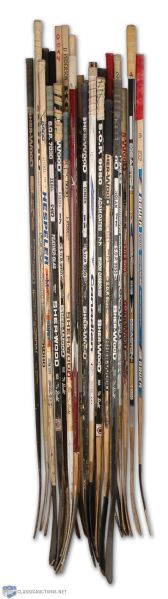 Star Forwards Game Used/Team Issued Stick Collection of 20, with Lecavalier, Neely and Oates
