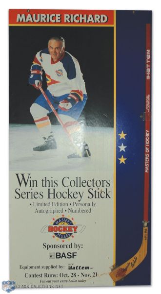Zellers Masters of Hockey Autographed Stick Display Collection of 6