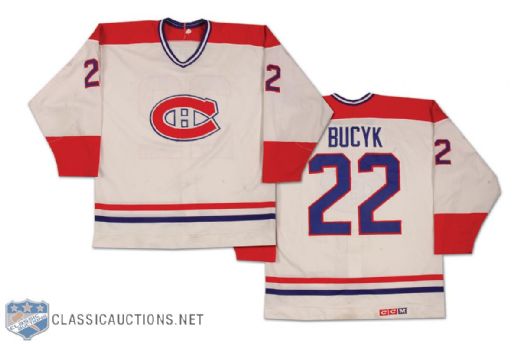 Randy Bucyk Game Used 1985-86 Montreal Canadiens Jersey