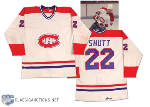 Early-1980s Steve Shutt Montreal Canadiens Game Worn Jersey