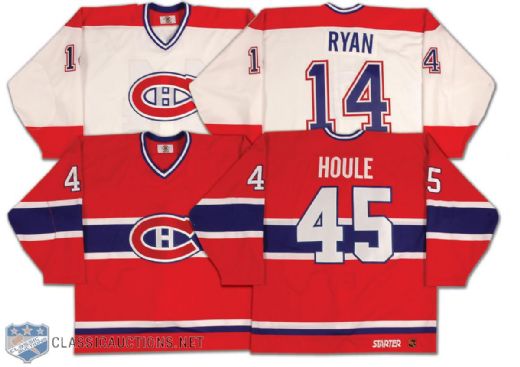 Team Issued 1997-98 Montreal Canadiens Jersey Lot of 2, Including Terry Ryan and Jean-Francois Houle