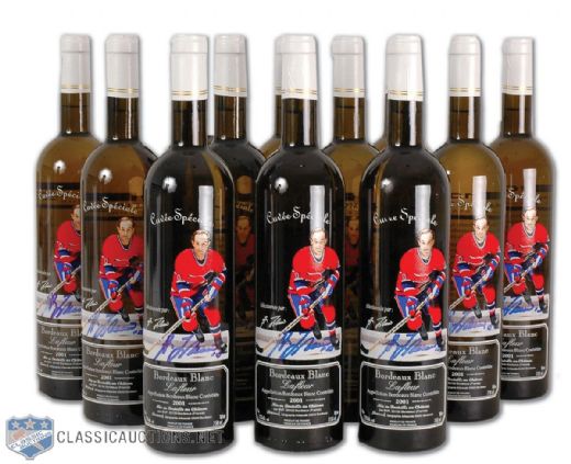 Case of 12 Guy Lafleur Autographed Wine Bottles