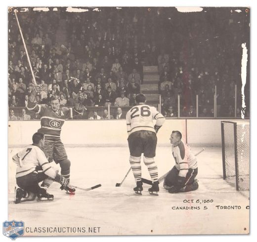 Huge Dickie Moore Goal Celebration Photo Display from Montreal Forum