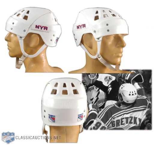 1997 Wayne Gretzky New York Rangers Game Worn Helmet