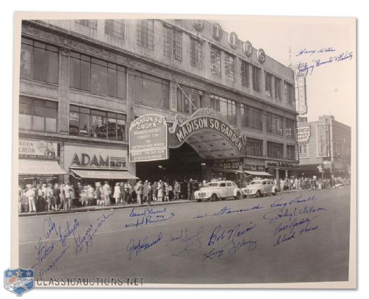 Madison Square Garden Photograph Autographed by 17