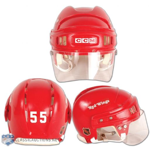 Larry Murphy’s Game Used Detroit Red Wings Helmet