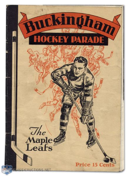 Original 1934-35 Toronto Maple Leafs Buckingham Hockey Parade
