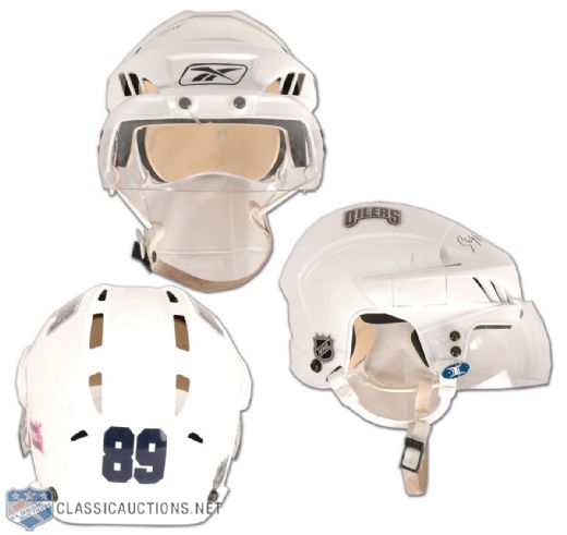 Sam Gagner’s Rookie Season Game Used Edmonton Oilers Helmet and Visor