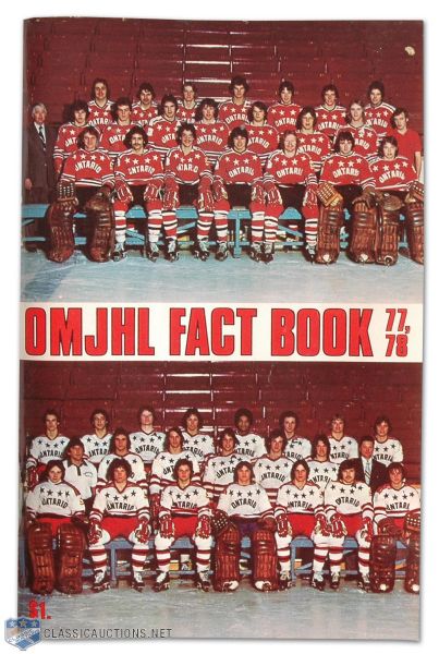 1977-78 OMJHL Guide with Wayne Gretzky Photo