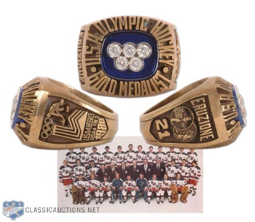Mike Eruzione 1980 Olympics Miracle on Ice Championship Ring
