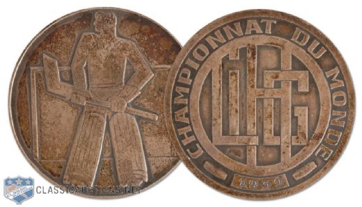 1939 World Ice Hockey Championships Silver Medal 