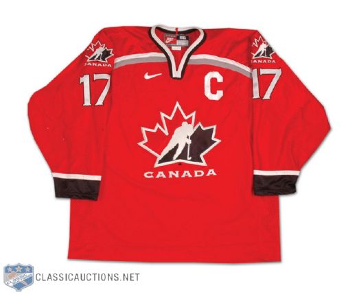 1999 Scott Hartnell Team Canada U19 Game Worn Jersey