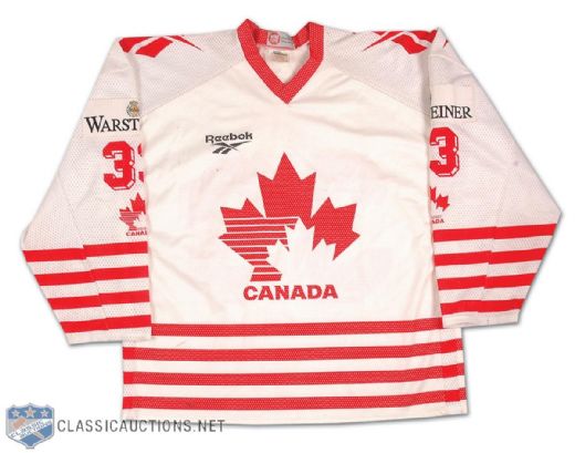 Yves Racine Team Canada 1994 World Championships Game Worn Jersey
