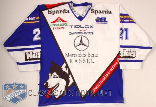 2000-01 Pascal Appel Game Used Kassel Huskies DEL Jersey