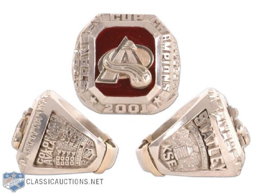 2001 Colorado Avalanche Stanley Cup Championship Ring