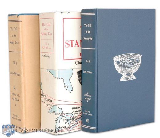 1967 Three-Volume Set of “The Trail of the Stanley Cup”