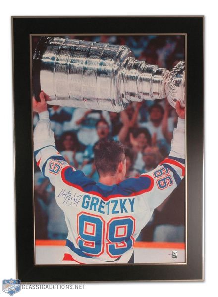 Wayne Gretzky 1988 Stanley Cup Autographed & Framed Canvas