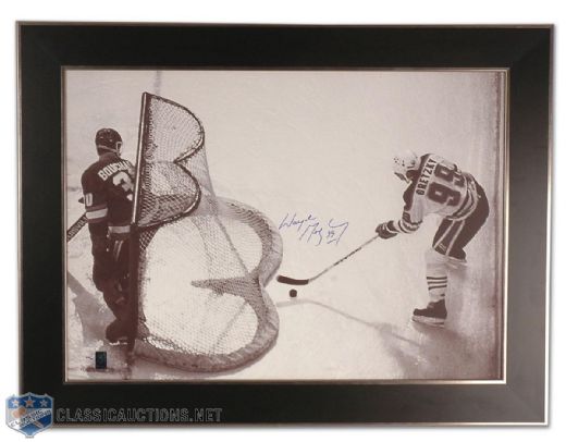Wayne Gretzky “The Office” Autographed & Framed Canvas